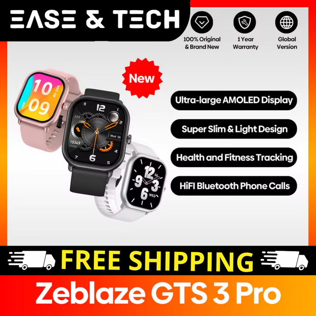 Zeblaze GTS 3 Pro Smartwatch with AMOLED Display