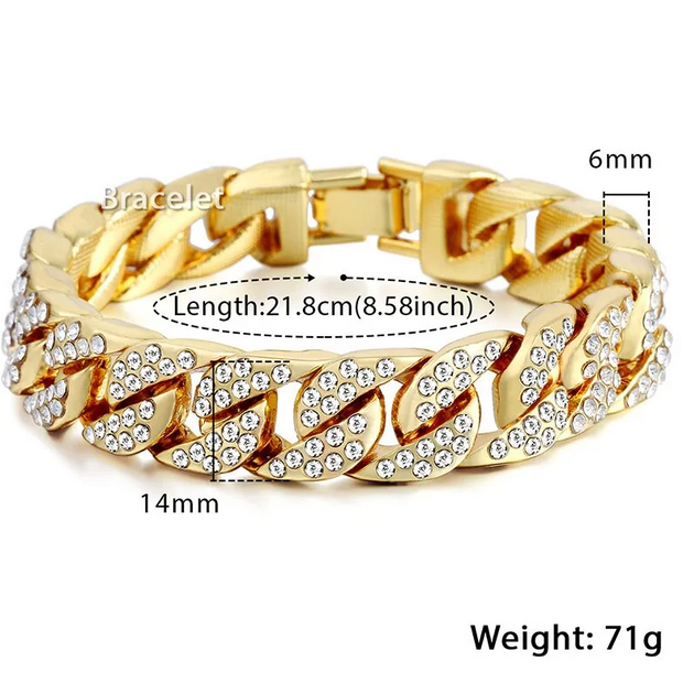 Miami Gold Curb Cuban Bracelet