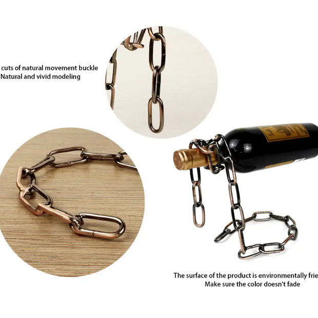 Magic Iron Chain Wine Bottle Holder