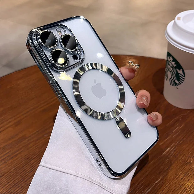 Luxury Magnetic iPhone Case with Lens Protector & Wireless Charging