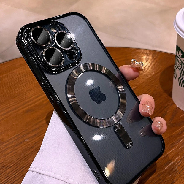 Luxury Magnetic iPhone Case with Lens Protector & Wireless Charging