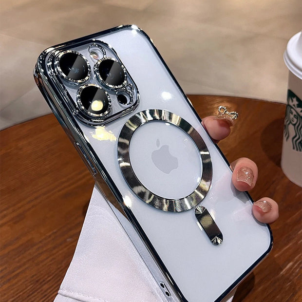 Luxury Magnetic iPhone Case with Lens Protector & Wireless Charging