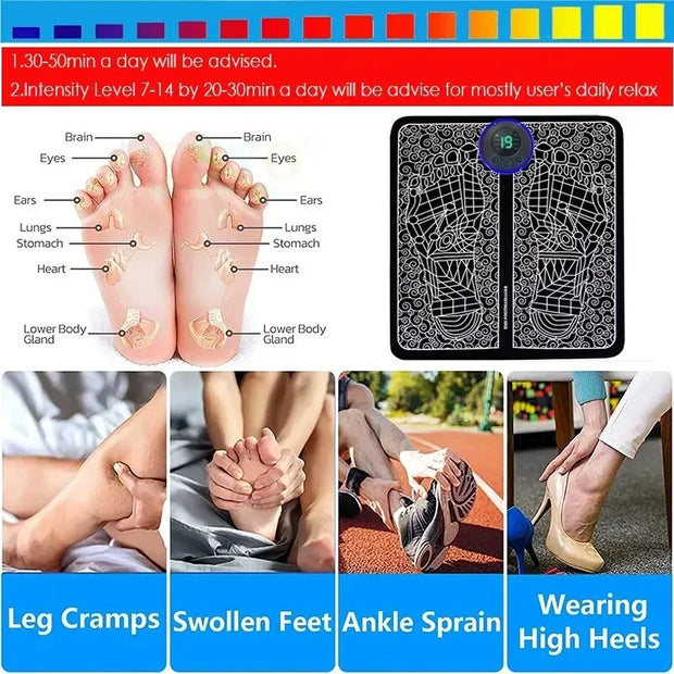 Electronic Foot Massager - EMS Pulse Stimulation