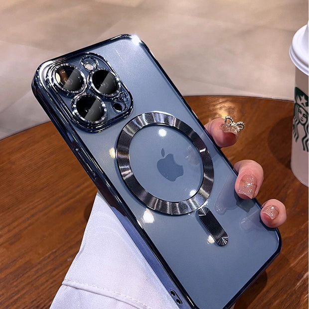 Luxury Magnetic iPhone Case with Lens Protector & Wireless Charging