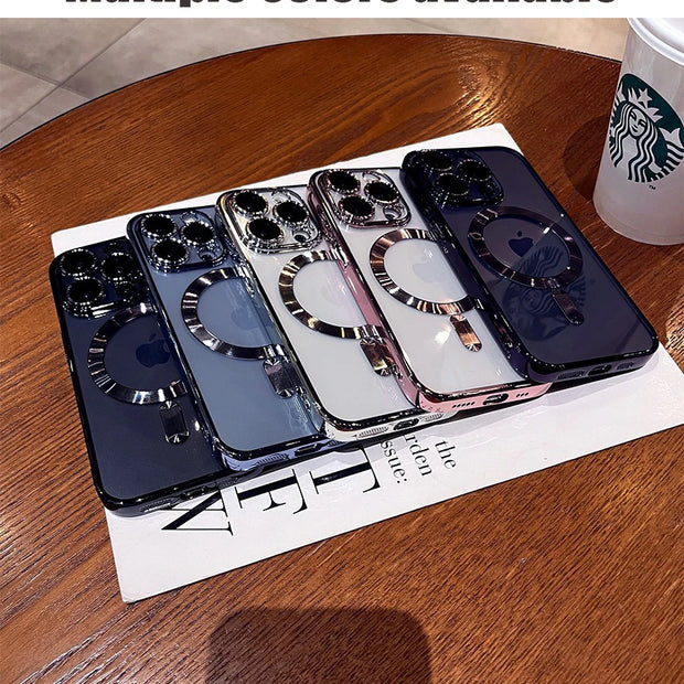 Luxury Magnetic iPhone Case with Lens Protector & Wireless Charging