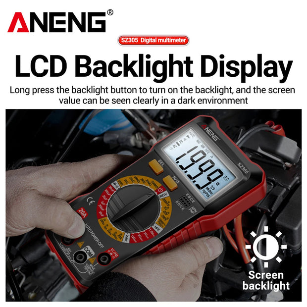 ANENG Digital Multimeter - Smart Voltage and Resistance Tester
