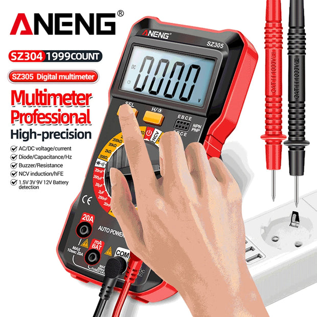 ANENG Digital Multimeter - Smart Voltage and Resistance Tester