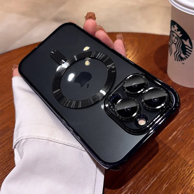 Luxury Magnetic iPhone Case with Lens Protector & Wireless Charging