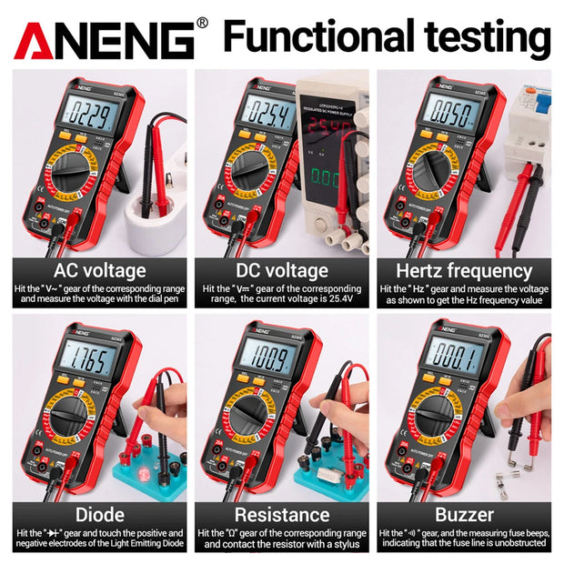 ANENG Digital Multimeter - Smart Voltage and Resistance Tester