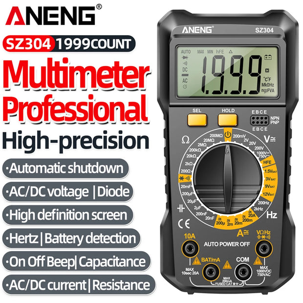 ANENG Digital Multimeter - Smart Voltage and Resistance Tester