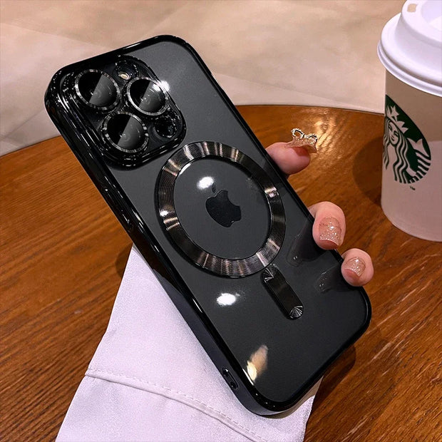Luxury Magnetic iPhone Case with Lens Protector & Wireless Charging