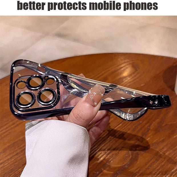 Luxury Magnetic iPhone Case with Lens Protector & Wireless Charging