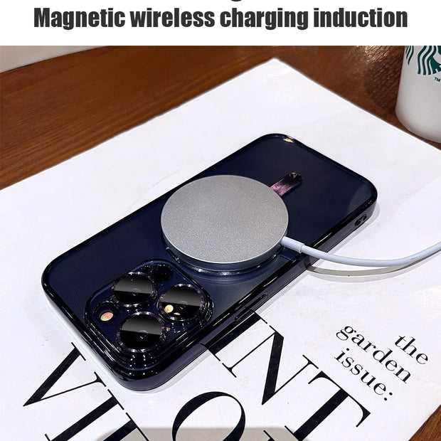 Luxury Magnetic iPhone Case with Lens Protector & Wireless Charging