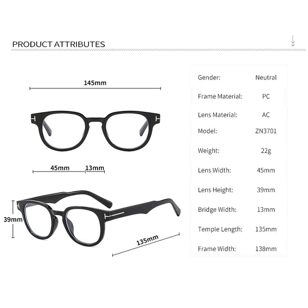 Flat Mirror Glasses - Comfortable and Versatile Design